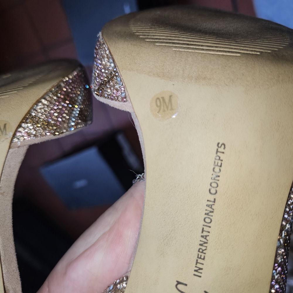 INC Rhinestone Plaid Heels - Picture 6 of 7
